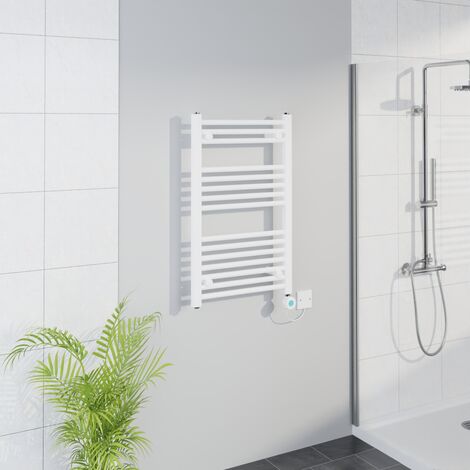 WiFi Thermostatic Straight Towel Rail Timer White 800x500mm