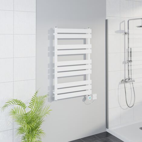 WiFi Thermostatic Flat Towel Rail Timer White 1000x600mm
