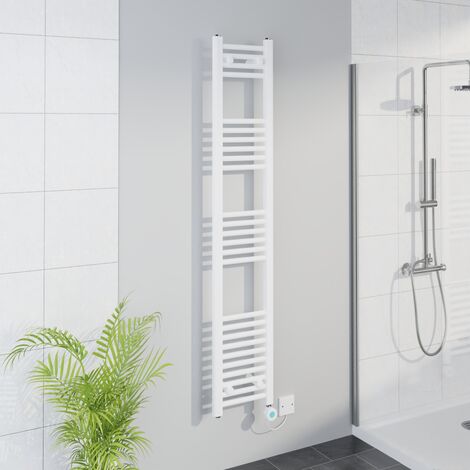 WiFi Thermostatic Straight Towel Rail Timer White 1600x300mm