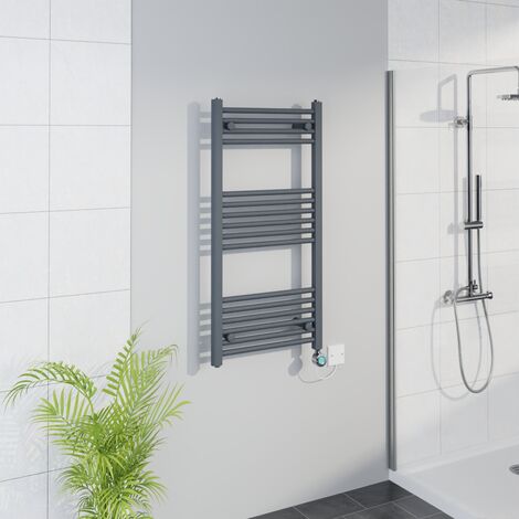 WiFi Thermostatic Straight Towel Rail Timer Grey/Chrome 1000x500