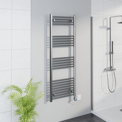 WiFi Thermostatic Straight Towel Rail Timer Chrome 1400x500mm (1/5)