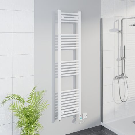 WiFi Thermostatic Straight Towel Rail Timer White 1600x400mm