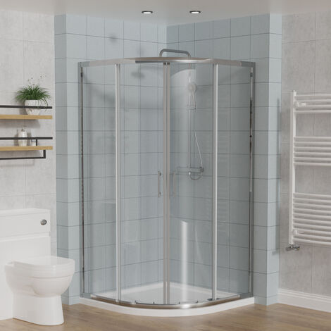 Aquariss Quadrant Shower Enclosure Sliding Door Chrome 1000x1000