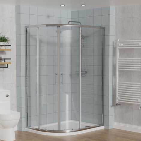Aquariss Offset Quadrant Shower Enclosure Chrome 1200x900