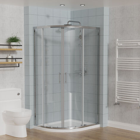 Aquariss Offset Quadrant Shower Enclosure Chrome 1000x800