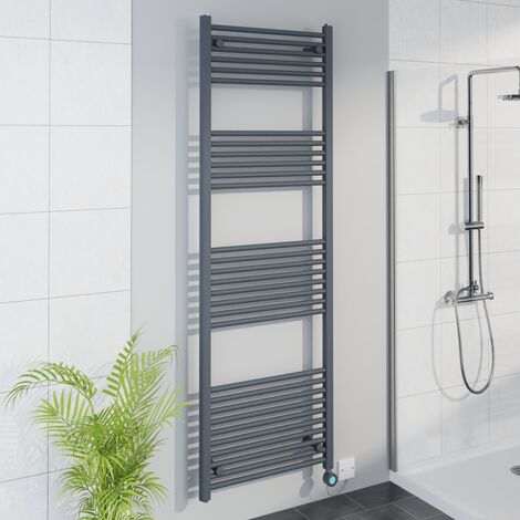 WiFi Thermostatic Straight Towel Rail Timer Sand Grey 1800x600
