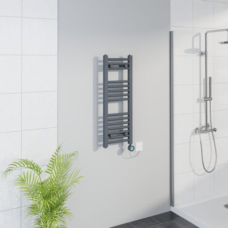 WiFi Thermostatic Straight Towel Rail Timer Sand Grey 800x300