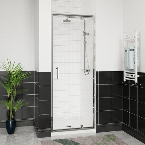 Aquariss Pivot Alloy Hinge Shower Door 700mm Chrome (1/5)