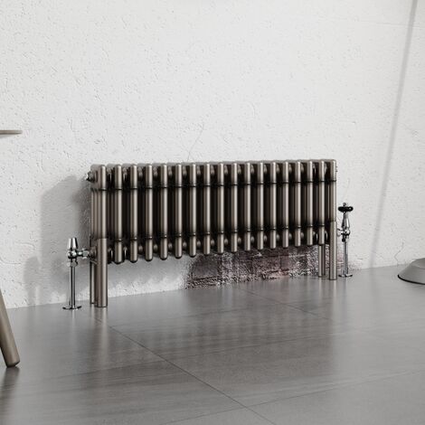 Warmehaus Traditional Radiator Raw Metal 300x832mm Triple Column (1/5)