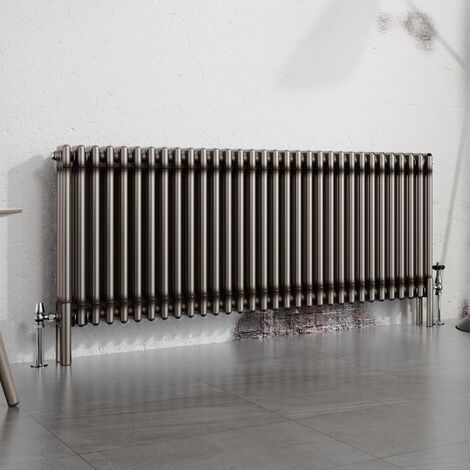 Warmehaus Traditional Radiator Raw Metal 600x1462mm Triple Column (1/5)