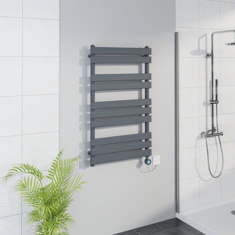WiFi Thermostatic Flat Towel Rail Timer Sand Grey 1000x600mm