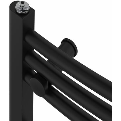 Touch Screen Thermostatic Towel Rail Curved Black 600x300mm