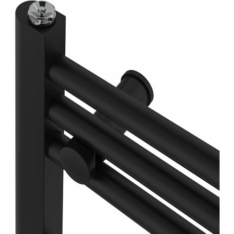 Touch Screen Thermostatic Straight Towel Rail Black 600x300mm