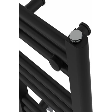 Touch Screen Thermostatic Straight Towel Rail Black 600x300mm