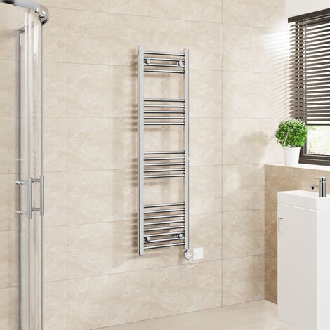 Touch Screen Thermostatic Straight Towel Rail Chrome 1400x400mm (1/5)