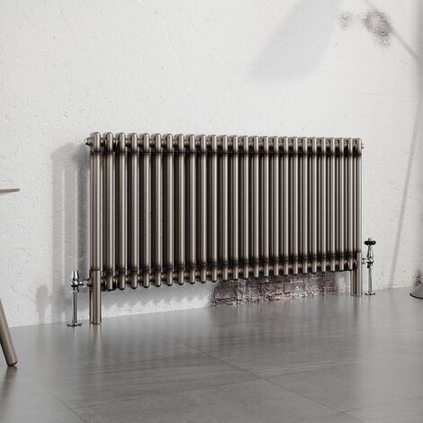 Warmehaus Traditional Radiator Raw Metal 600x1190mm Double Column (1/5)