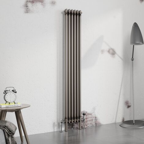 Warmehaus Traditional Radiator Raw Metal 1800x290mm Double Column