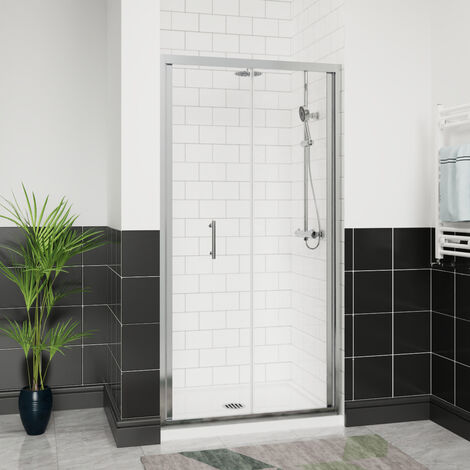 Aquariss Bifold Shower Door Polished Chrome Frame 1100mm (1/5)