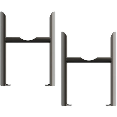 Traditional Radiator Floor Legs 2PC/Set 4 Column Raw Metal