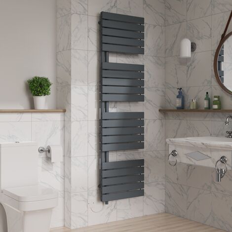 Flat Panel Electric Heated Towel Rail Sand Grey 1800x500mm (1/5)