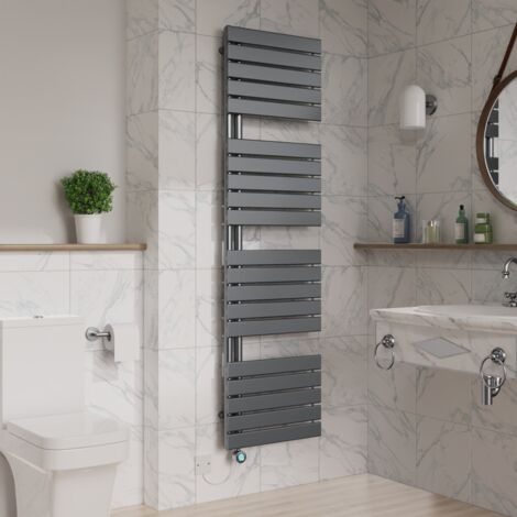Electric Towel Rail Flat Thermostatic Gunmetal 1800x500mm (1/5)