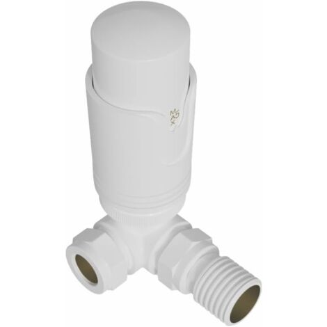WarmeHaus Thermostatic Radiator Valve Corner TRV 1 x 15mm White