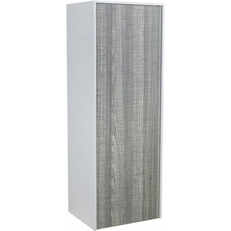 350mm Luxury Ash Grey Wall Hung Bathroom Tall Storage Unit