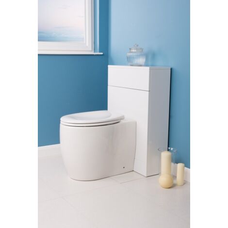 Aquariss 550mm BTW Toilet Unit Bathroom Furniture Gloss White