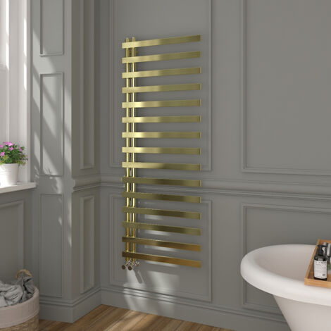WarmeHaus Bathroom Radiator Ladder 1600x600mm Brushed Brass