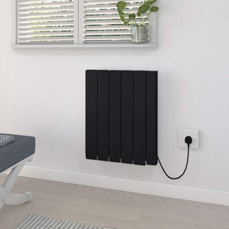 Warmehaus Electric Ceramic WIFI Electric Heater 1500W 5 Fin Black