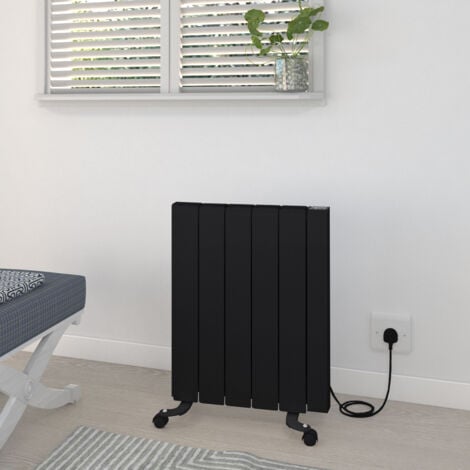 Warmehaus Electric Ceramic WIFI Electric Heater 1500W 5 Fin Black