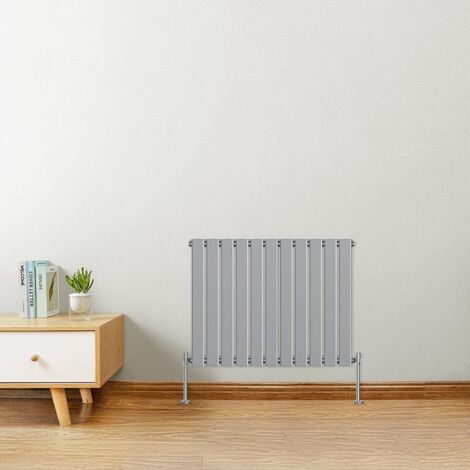 Warmehaus Horizontal Radiator Flat Panel Single Chrome 600 x 750mm