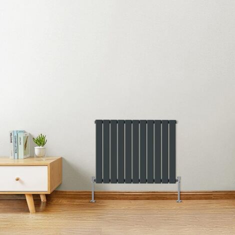 Warmehaus Horizontal Radiator Flat Panel Single Anthracite 600 x 750mm