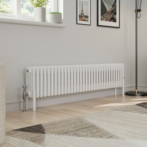 Warmehaus Traditional 4 Column White Radiator Cast Iron Style Radiators 300 x 1460mm