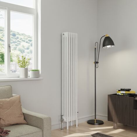 Warmehaus Traditional 4 Column White Radiator Cast Iron Style Radiators 1500 x 290mm