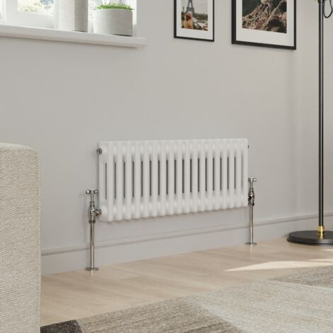 Warmehaus Traditional Double Column White Radiator Cast Iron