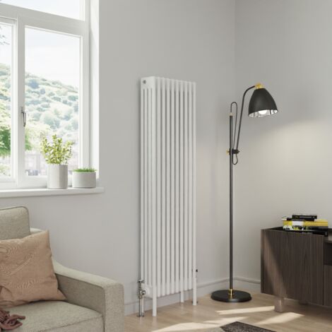 Warmehaus Traditional 4 Column White Radiator Cast Iron Style Radiators 1500 x 470mm