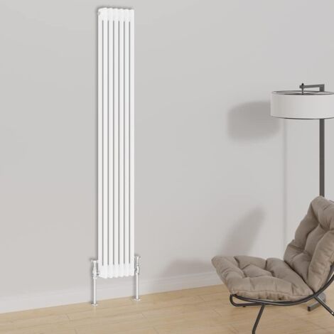 Warmehaus Traditional Double Column White Radiator Cast Iron Style Radiators 1800 x 290mm