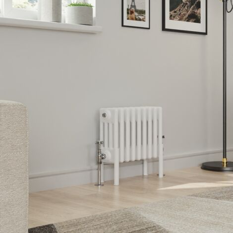 Warmehaus Traditional 4 Column White Radiator Cast Iron Style Radiators 300 x 425mm