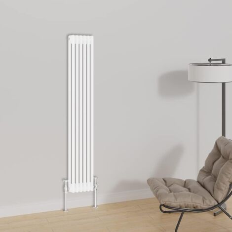 Warmehaus Traditional Double Column White Radiator Cast Iron Style Radiators 1500 x 290mm