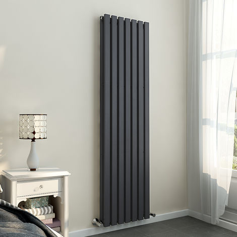 1800x480mm Anthracite Double Rectangular Panel Vertical Radiator