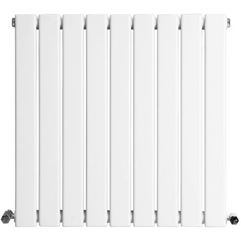 Warmehaus White Radiator Flat Panel Horizontal Single 600x612mm
