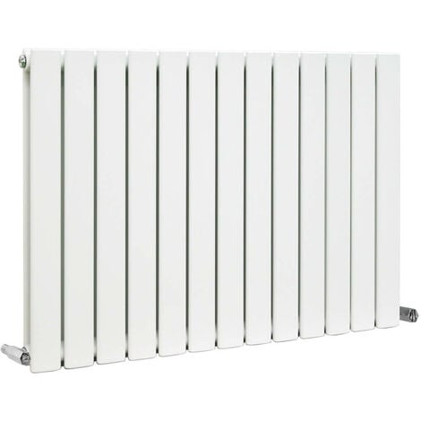 Warmehaus White Radiator Flat Panel Horizontal Double 600x884mm