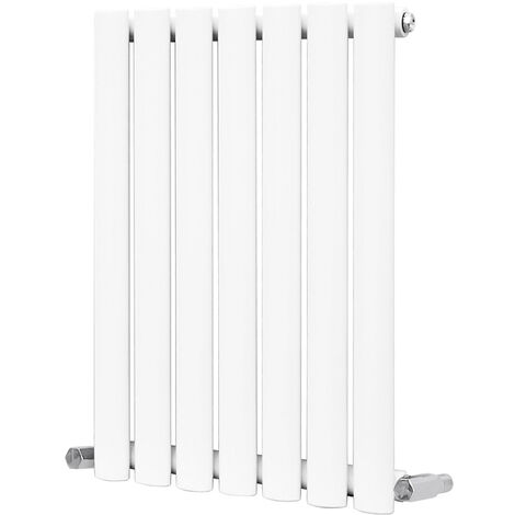 Warmehaus Oval Panel Radiator White Horizontal Single 600x413mm