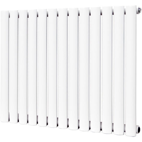 Warmehaus Oval Panel Radiator White Horizontal Single 600x767mm
