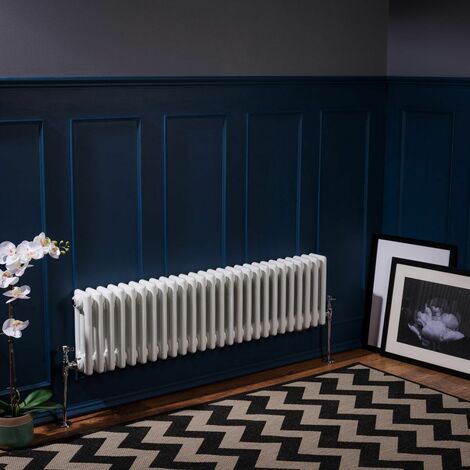 WarmeHaus Traditional Radiator White Triple Panel 300x1192mm