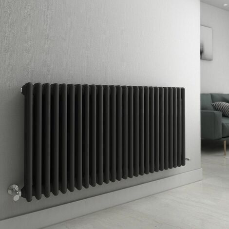 WarmeHaus Traditional Radiator Anthracite Triple Panel 600x1192mm
