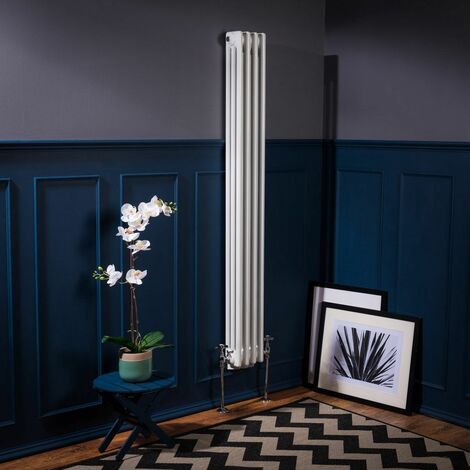 WarmeHaus Traditional Radiator White Triple Panel 1500x202mm (1/5)