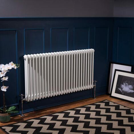 WarmeHaus Traditional Radiator White Double Panel 600x1190mm