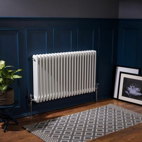WarmeHaus Traditional Radiator White Triple Panel 600x1012mm